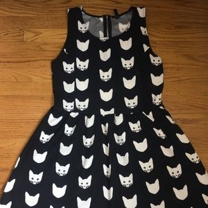 Cat print dress